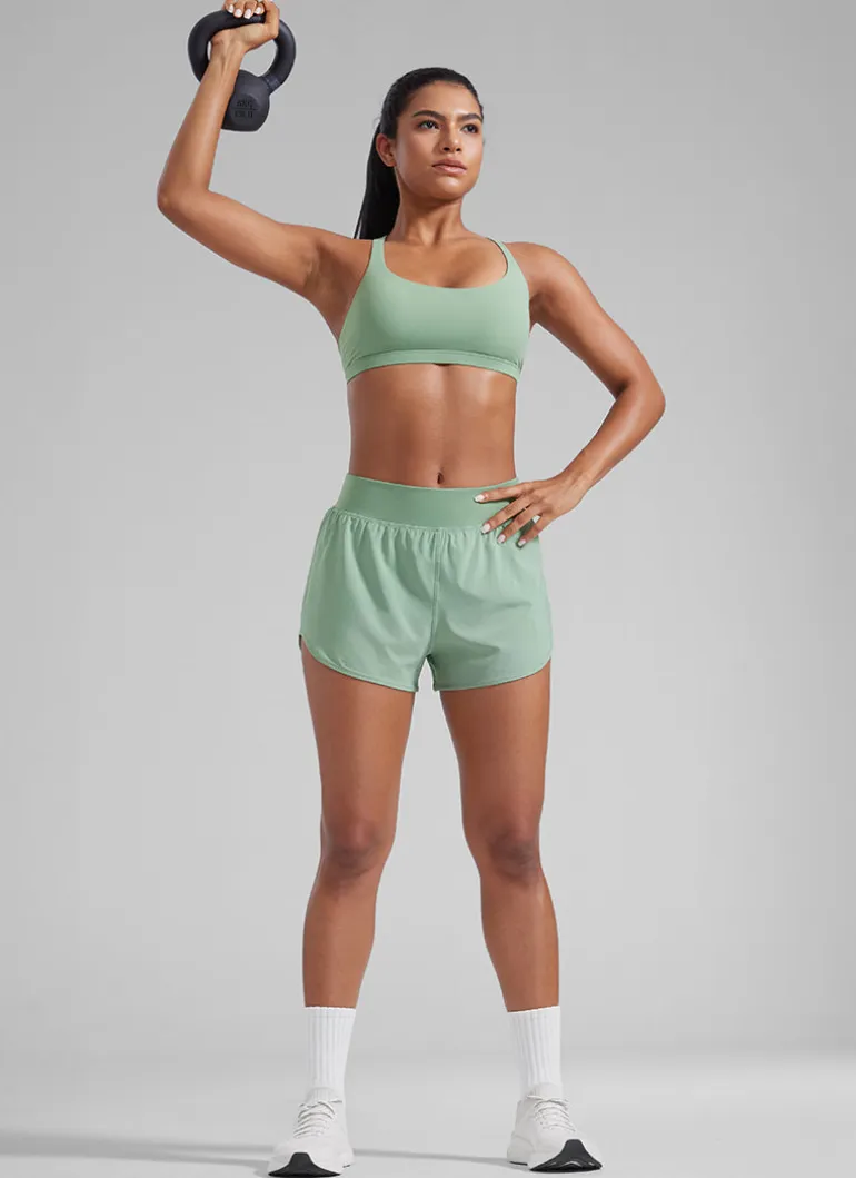 Feathery-Fit Soft Liner Zipper Pocket Shorts 3''
