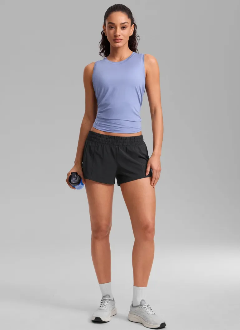 Feathery-Fit Soft Liner Zip Pocket Shorts 2.5''