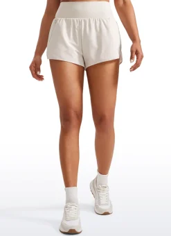 Feathery-Fit Soft Ruffled Trim Shorts 3''
