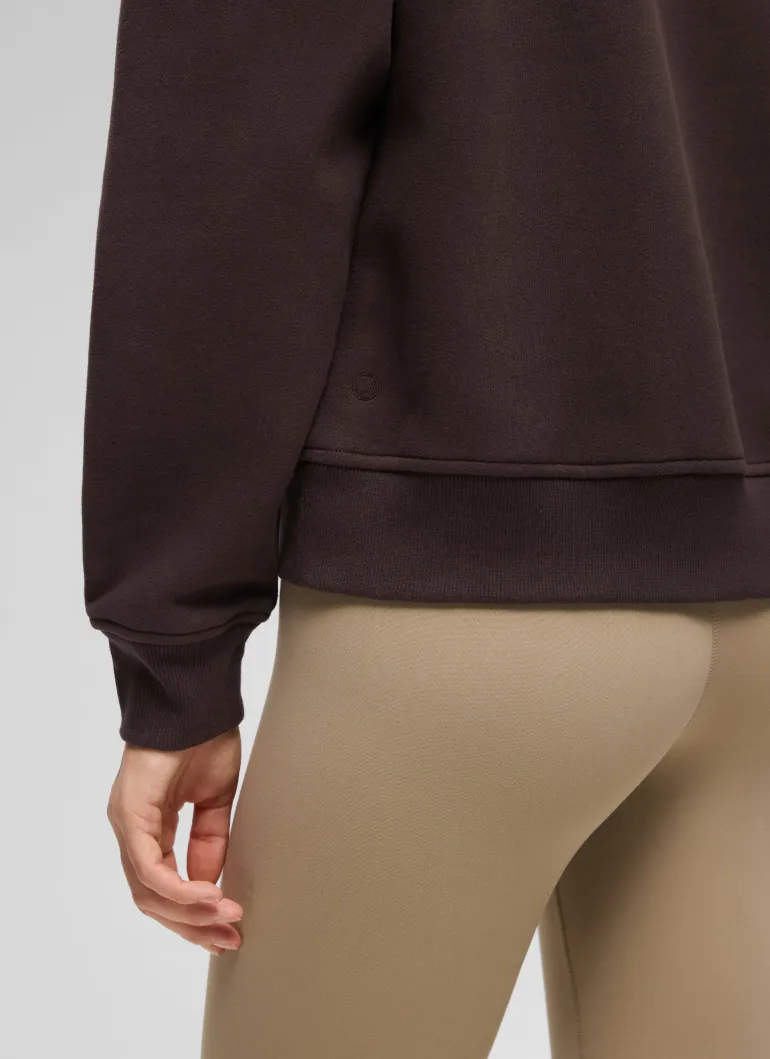 Fleece Lined Half Zip Funnel neck Sweatshirt