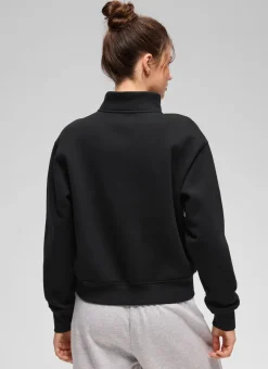 Fleece Lined Half Zip Funnel neck Sweatshirt
