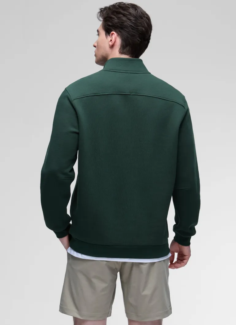 Fleece Lined Half Zip Sweatshirts Mock Neck