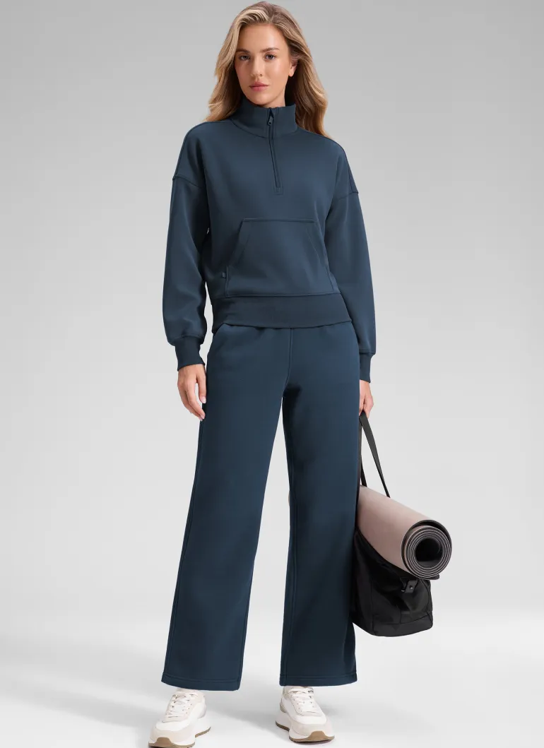 Fleece Lined Straight Leg Sweatpant 28''