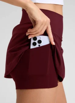 Front Slit High Rise Mini Golf Skirt 14.5’’