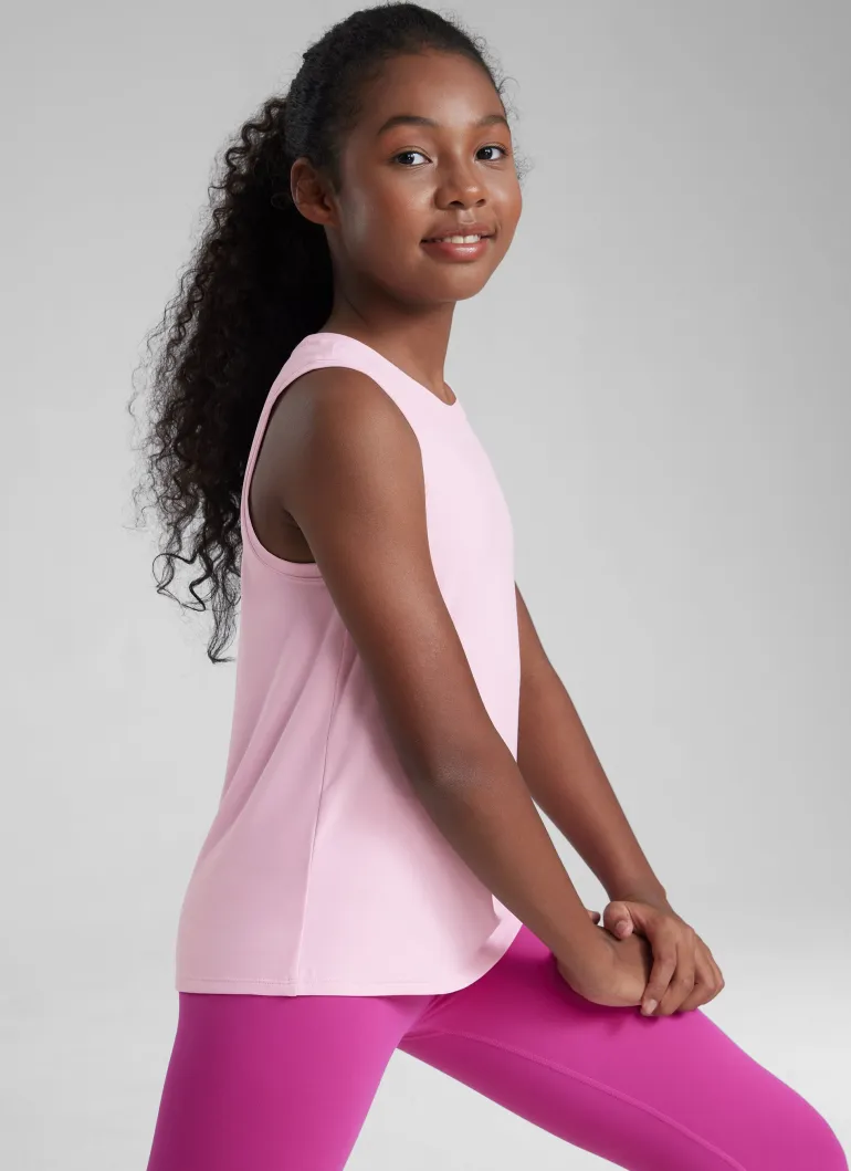 Girl Cloudweight Hip Length Sleeveless Tank