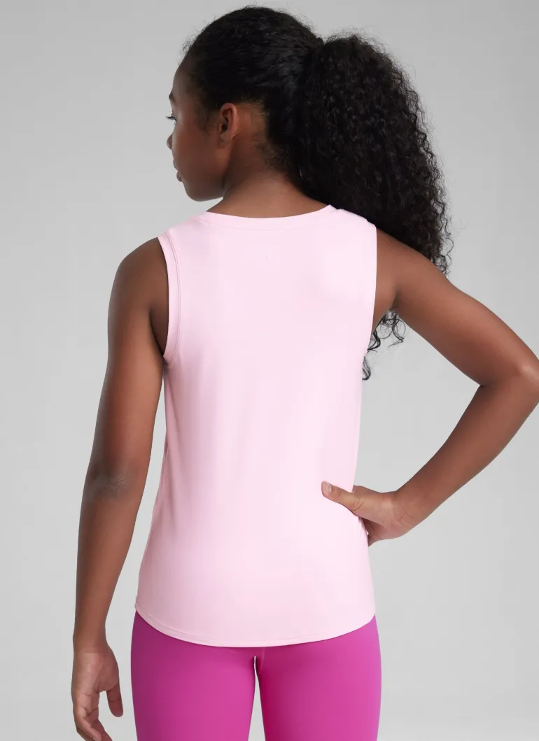 Girl Cloudweight Hip Length Sleeveless Tank