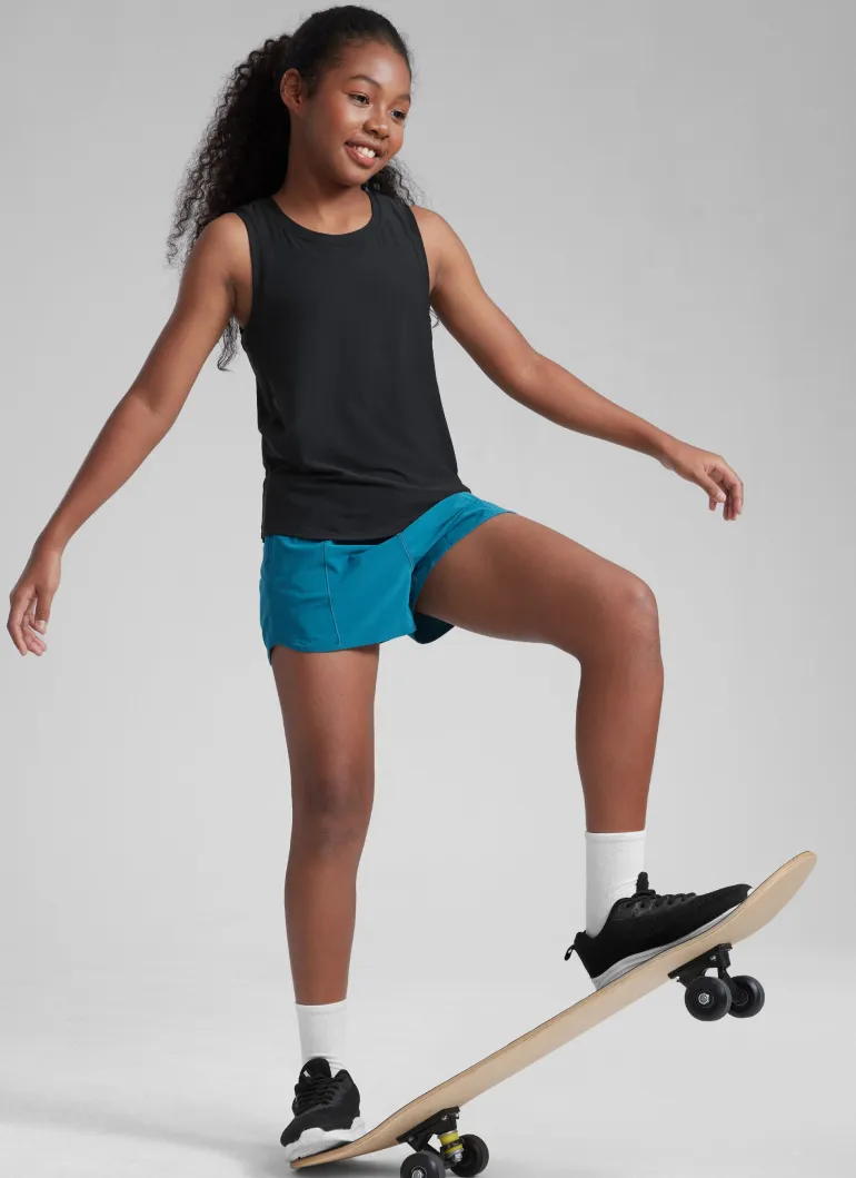 Girl Cloudweight Hip Length Sleeveless Tank