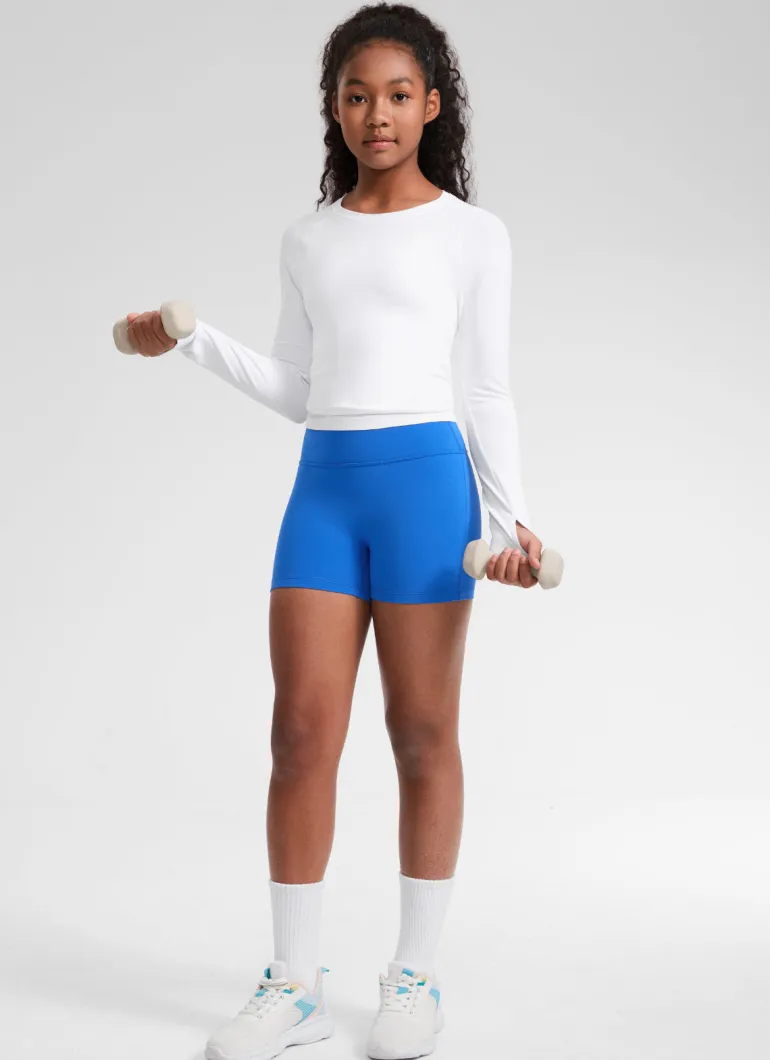 Girls Butterluxe No Front Seam Biker Shorts