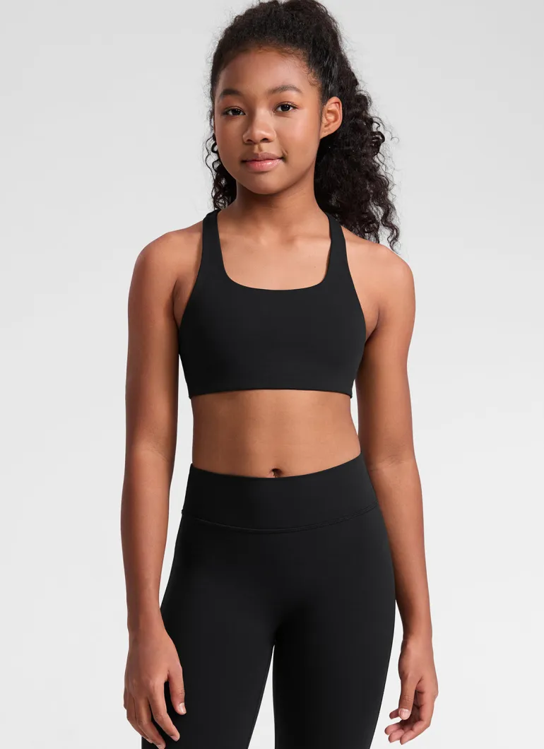Girls Butterluxe U Neck Mold Sports Bra