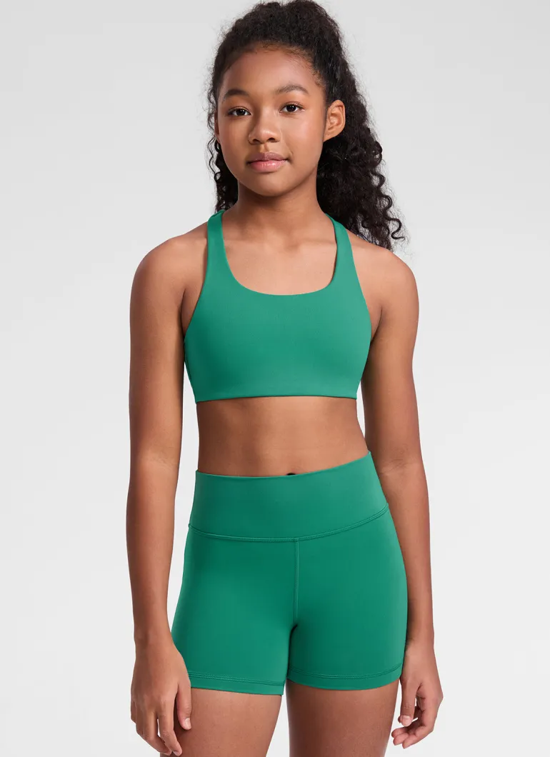 Girls Butterluxe U Neck Mold Sports Bra