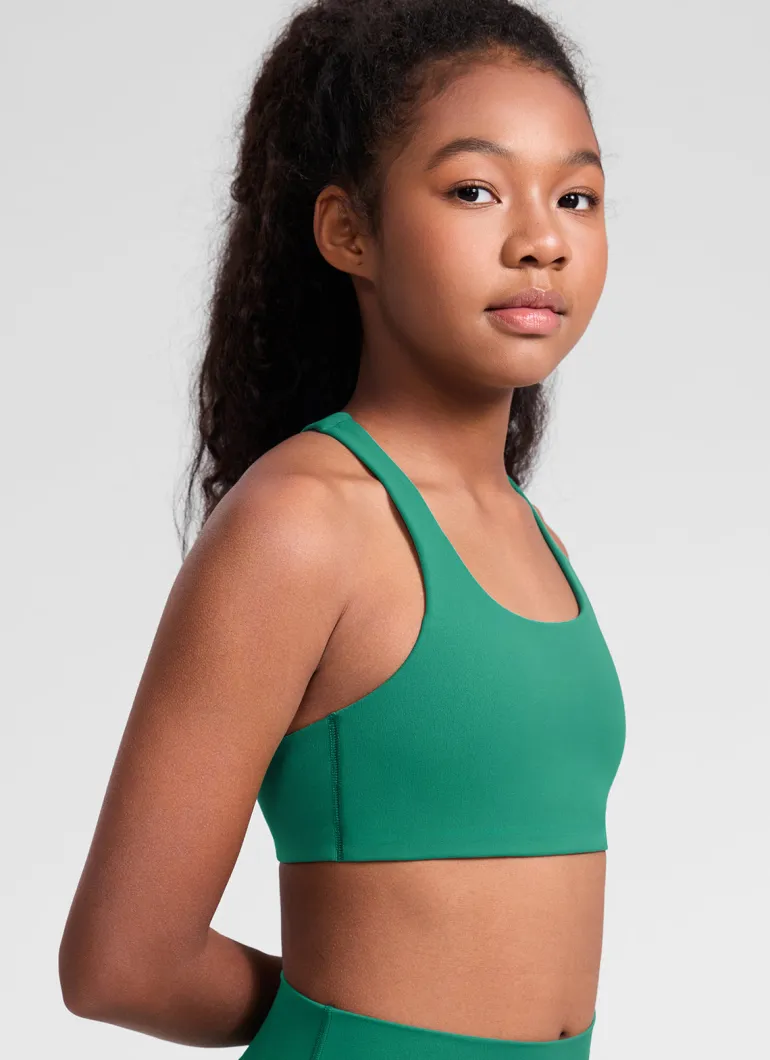 Girls Butterluxe U Neck Mold Sports Bra