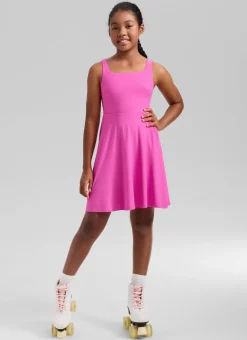 Girls Cloudweight Double Lined Pocket Midi Dress