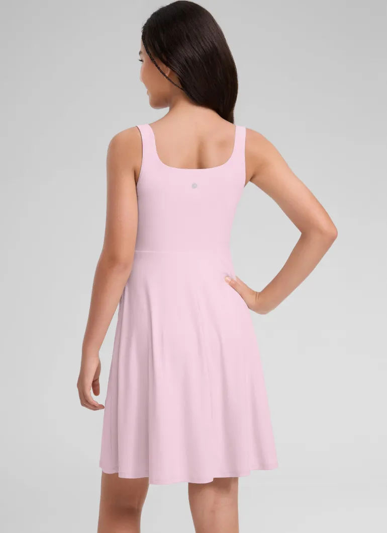 Girls Cloudweight Double Lined Pocket Midi Dress