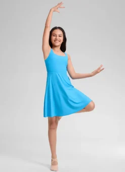 Girls Cloudweight Double Lined Pocket Midi Dress
