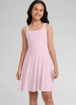 Girls Cloudweight Double Lined Pocket Midi Dress
