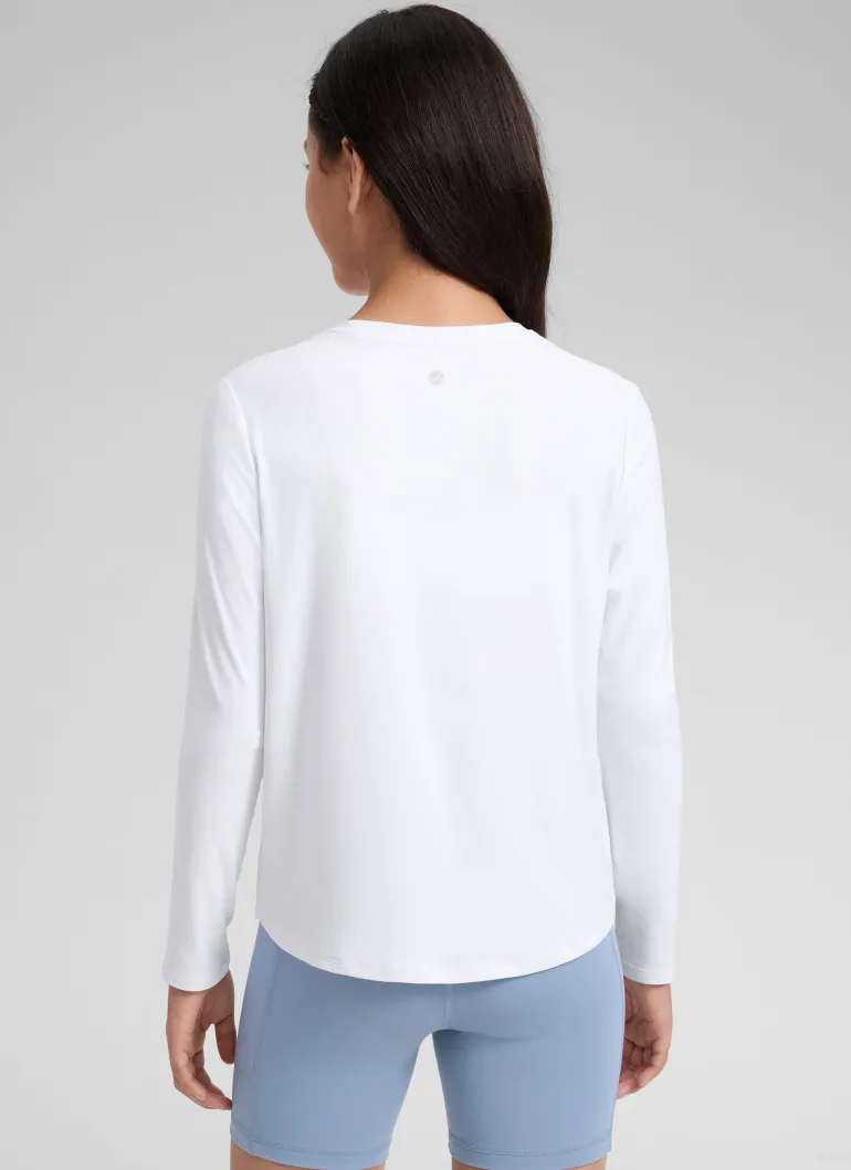 Girls Cloudweight Side Slit Long Sleeve
