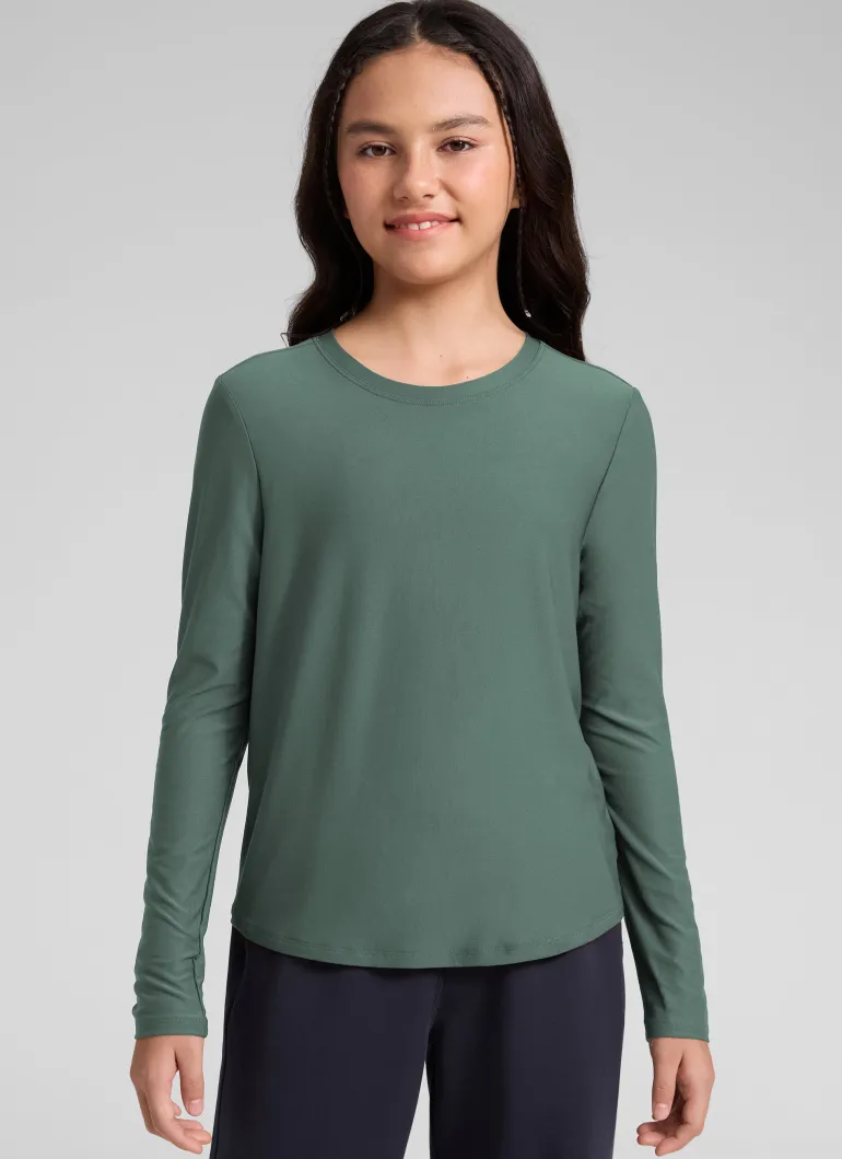 Girls Cloudweight Side Slit Long Sleeve