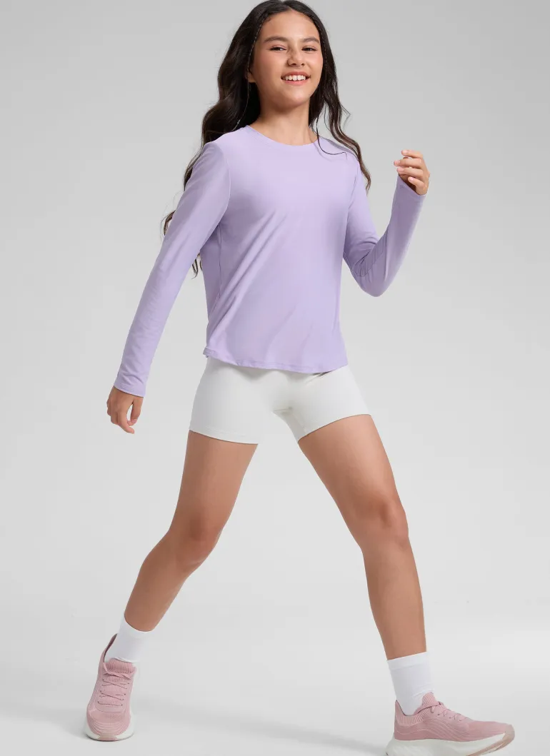 Girls Cloudweight Side Slit Long Sleeve