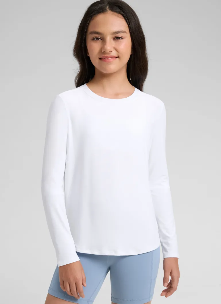 Girls Cloudweight Side Slit Long Sleeve