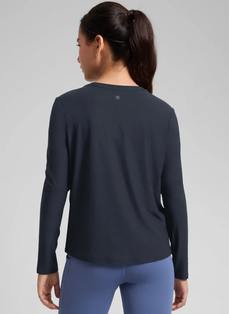 Girls Cloudweight Side Slit Long Sleeve