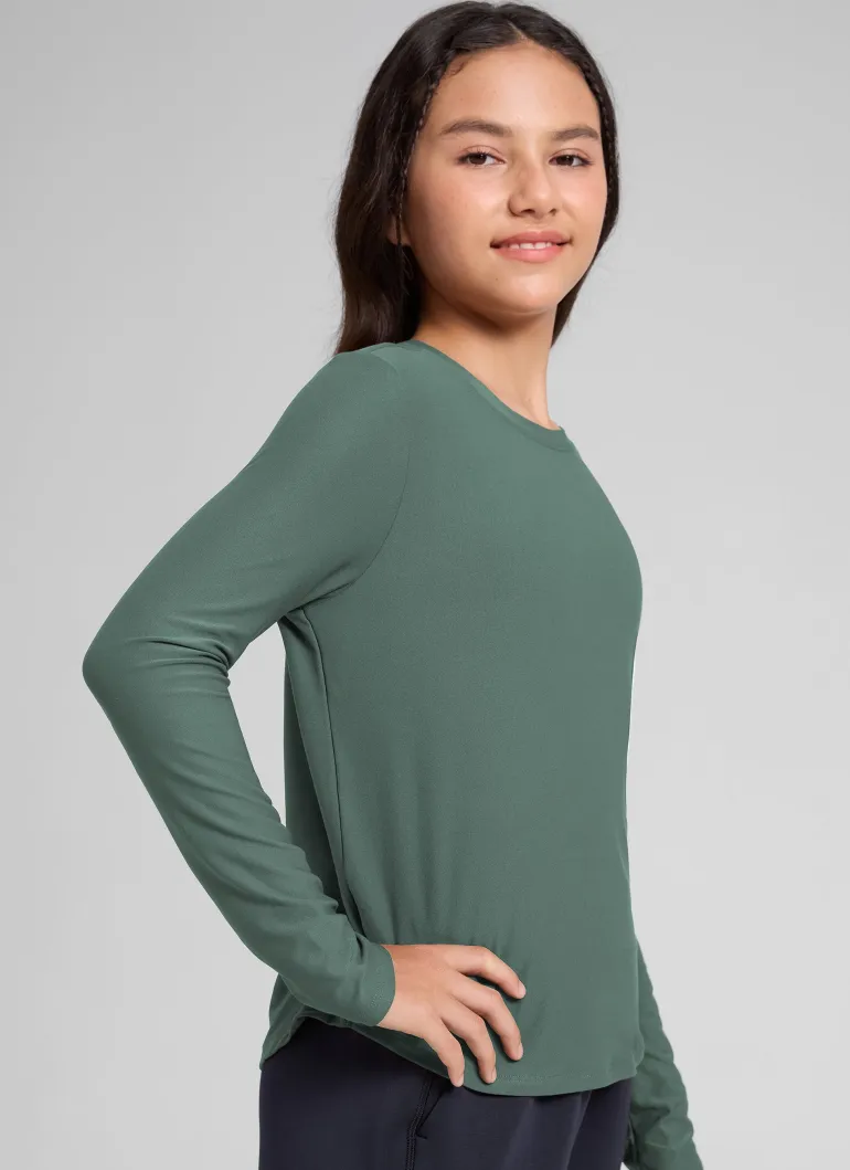Girls Cloudweight Side Slit Long Sleeve