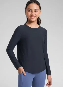 Girls Cloudweight Side Slit Long Sleeve