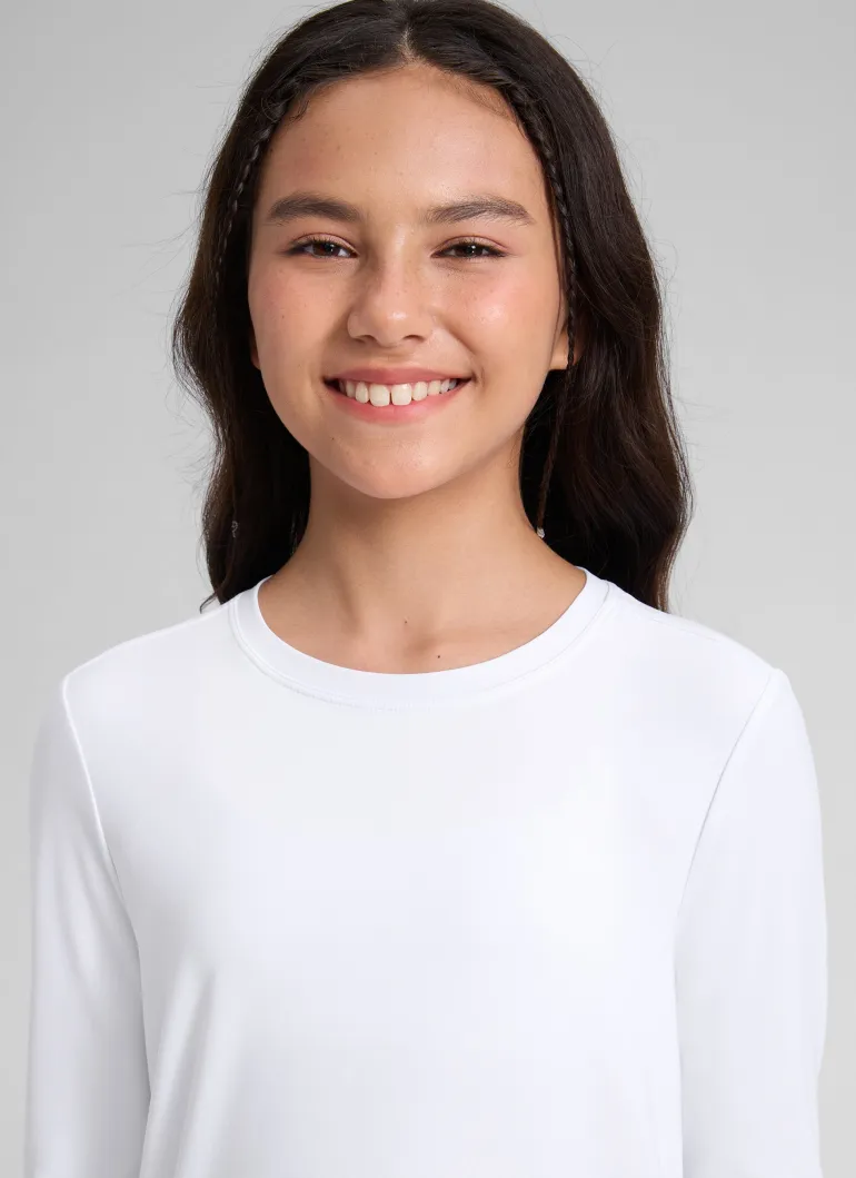 Girls Cloudweight Side Slit Long Sleeve