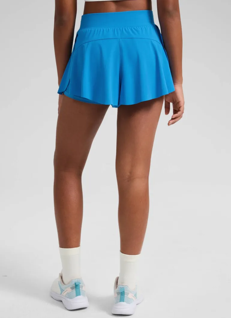 Girls High Rise 2 in 1 Flowy Sport Shorts 2.5''