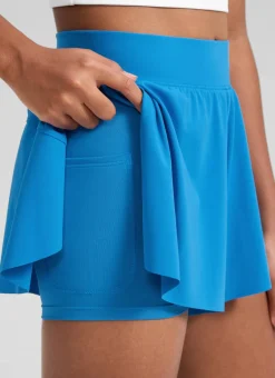 Girls High Rise 2 in 1 Flowy Sport Shorts 2.5''