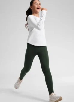 Girls Matte Thermal Fleece Lined Legging