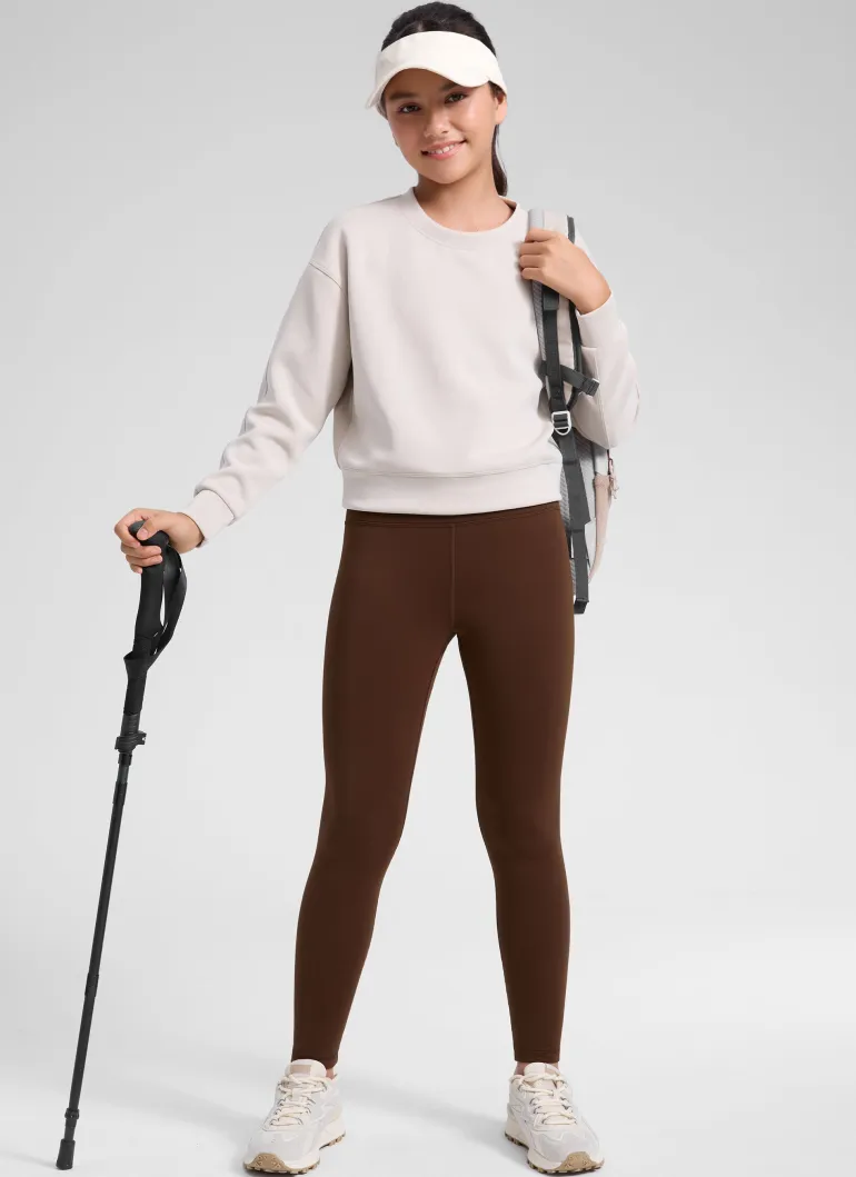 Girls Matte Thermal Fleece Lined Legging
