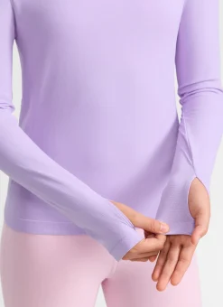 Girls Seamless Hip Length Long Sleeve