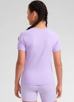 Girls Seamless Hip Length Short Sleeve