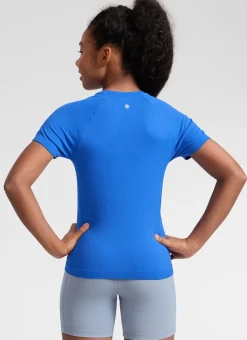 Girls Seamless Hip Length Short Sleeve