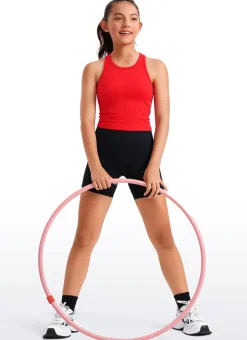 Girls Seamless Ribbed Scoop Neck Tank Racerback