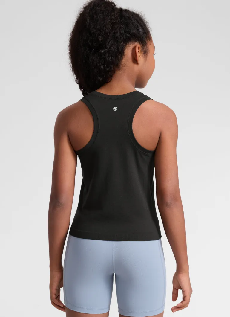 Girls Seamless Waist Length Tank