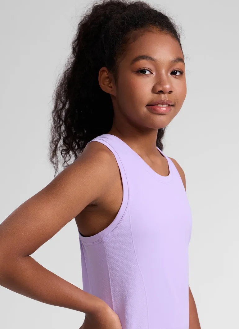 Girls Seamless Waist Length Tank