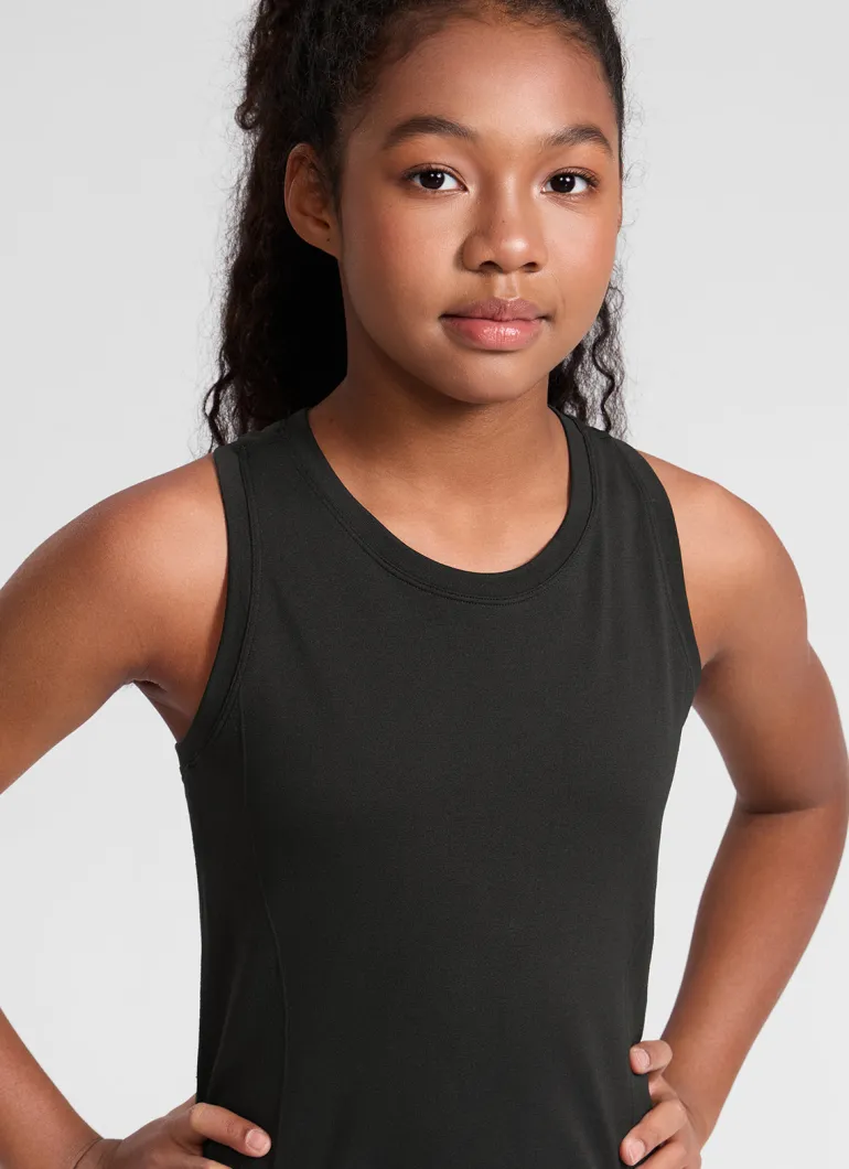 Girls Seamless Waist Length Tank