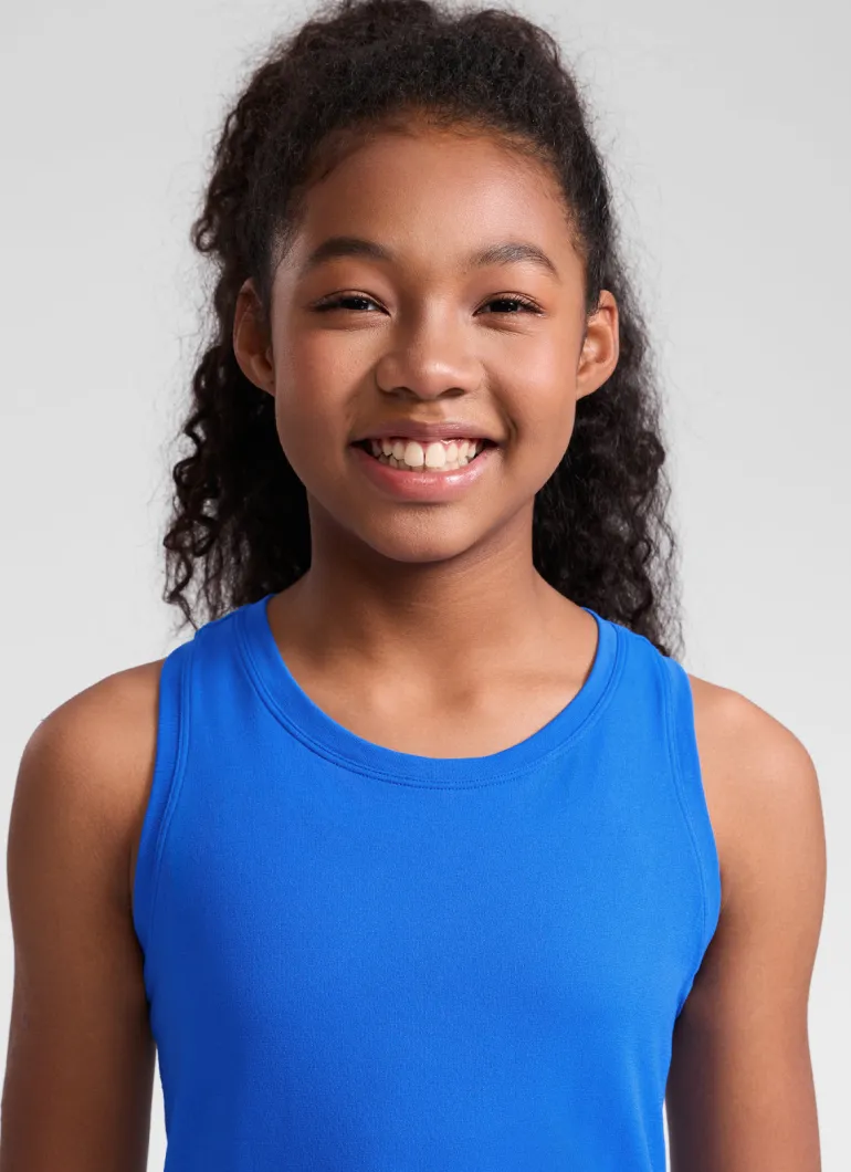 Girls Seamless Waist Length Tank