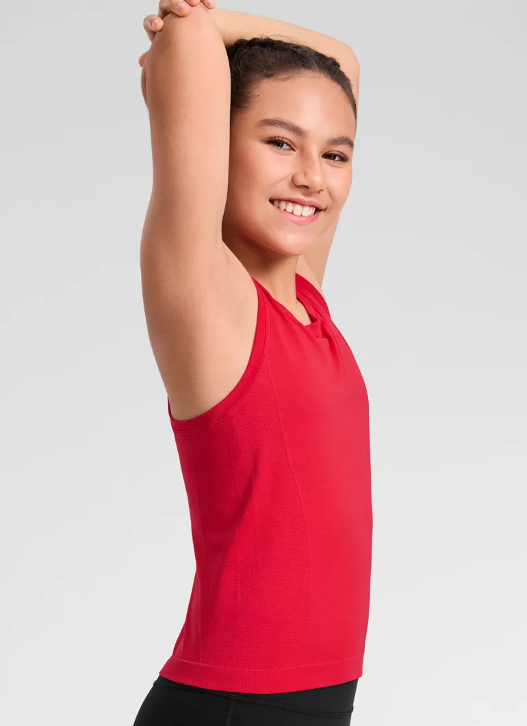 Girls Seamless Waist Length Tank