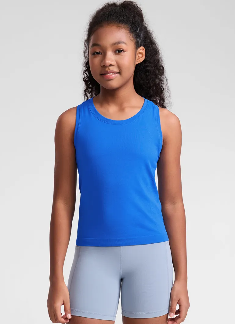 Girls Seamless Waist Length Tank