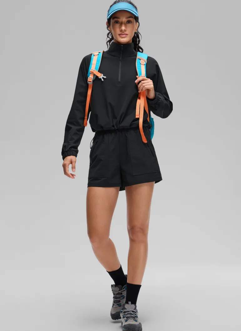 Half Zip Lightweight Pocket Long Sleeve
