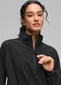 Half Zip Lightweight Pocket Long Sleeve