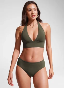 Halter Padded Backless Bikini Top