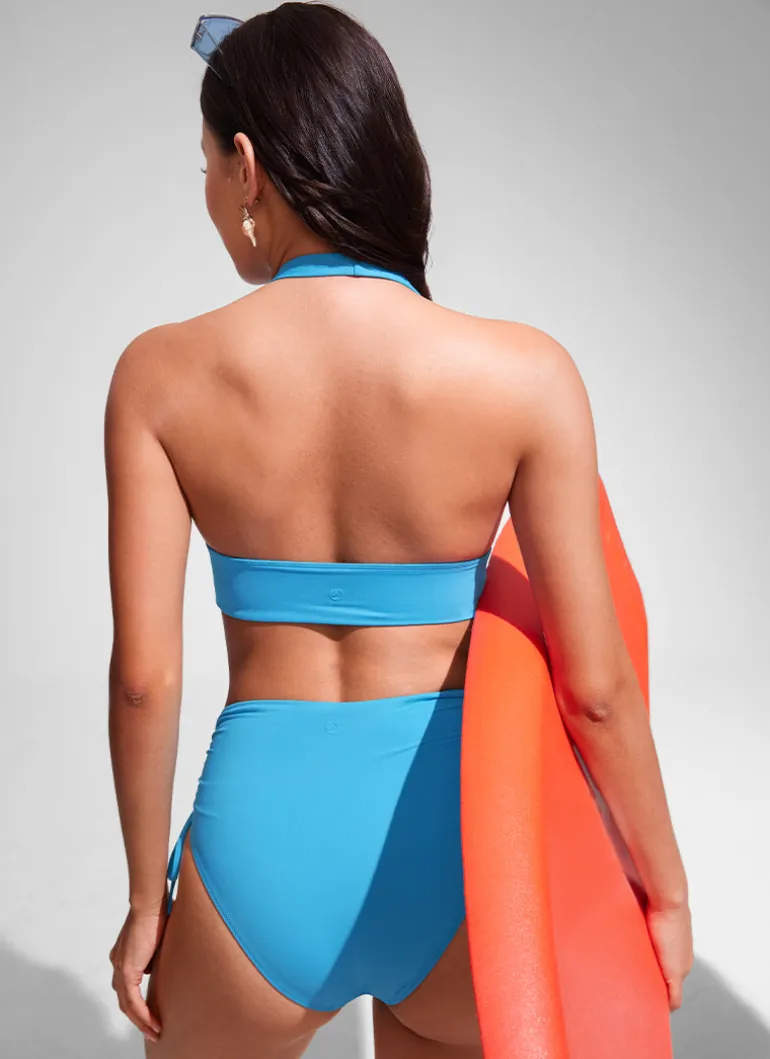 Halter Padded Backless Bikini Top