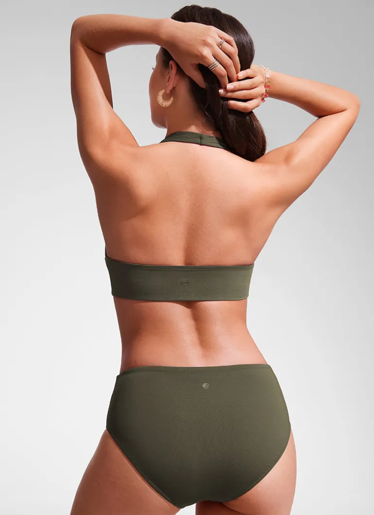 Halter Padded Backless Bikini Top