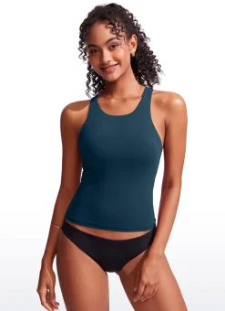 High Neck Racerback Tankini Top