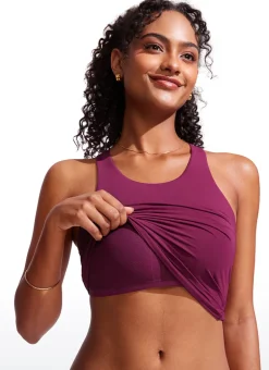 High Neck Racerback Tankini Top