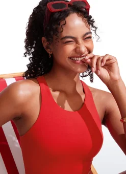 High Neck Racerback Tankini Top