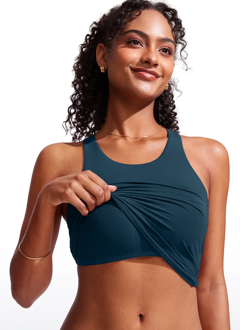 High Neck Racerback Tankini Top